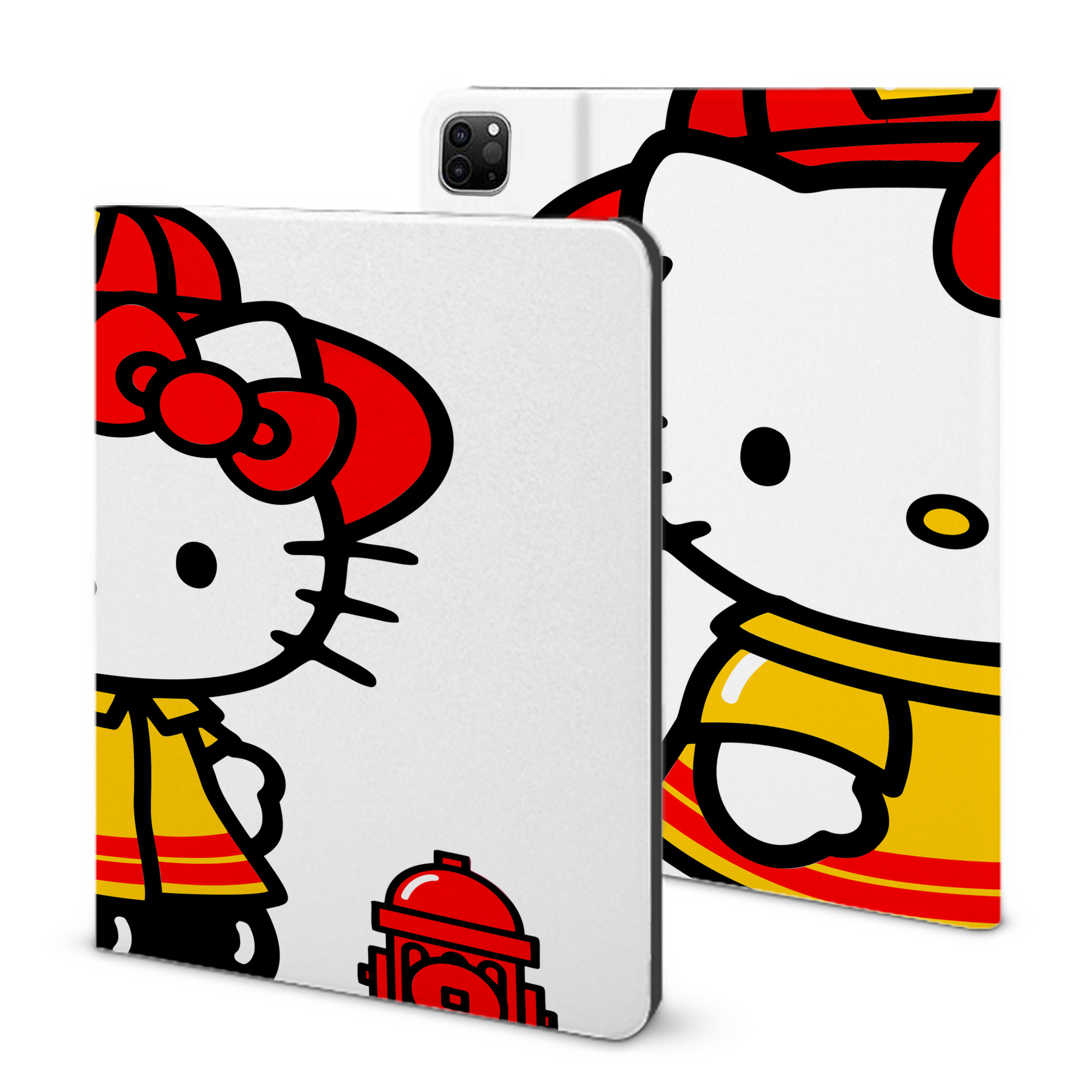（画像用） Hello Kitty ハローキティ IPad ケース ブック型 PUレザー TPU 耐衝撃 軽量 薄型 ペン収納なし 全面保護 IPad 各モデル対応